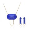 set ovalek una deep blue gold e