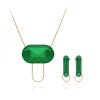 set ovalek una green gold e