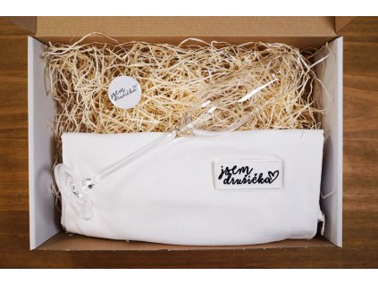 Dárkový box s trikem a sklenkou jsem družička