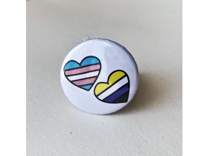 Pin Nebinární & Transgender Vlajka