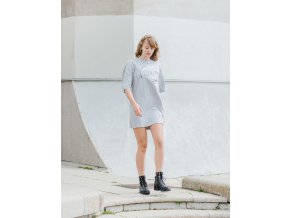 oversized tričko KARMA ŠIPKY - šedá
