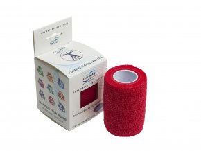 Kine-MAX Cohesive Elastic Bandage - Elastické samofixační obinadlo (kohezivní) 7,5cm x 4,5m - červené