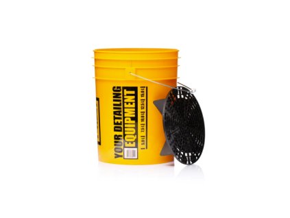 8027 work stuff detailing bucket yellow wash separator black detailingovy kbelik s mrizkou