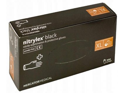 NITRYLEX rukavice černé XL 100 kusů
