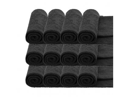 MR RAG Mikrovláknová utierka čierna SET 12 kusov - 40 x 40 cm