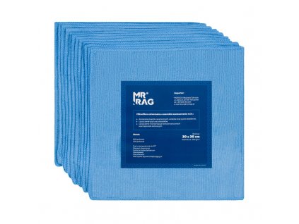 MR RAG Mikrovláknová utěrka modrá SET 12 kusů - 30 x 30 cm
