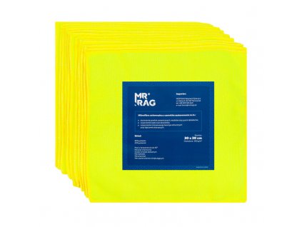 MR RAG Mikrovláknová utěrka žlutá SET 12 kusů - 30 x 30 cm