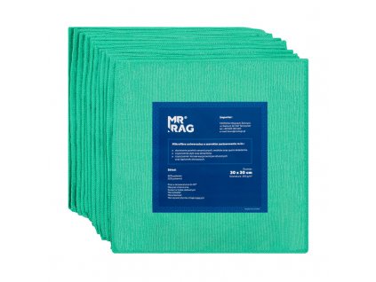 MR RAG Mikrovláknová utěrka zelená SET 12 kusů - 30 x 30 cm