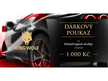 King Wolf dárkový poukaz Detailingové služby 1000kč