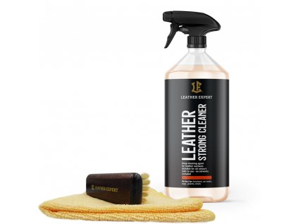 Leather Expert Strong Cleaner 1L ze szczoteczką i mikrofibrą