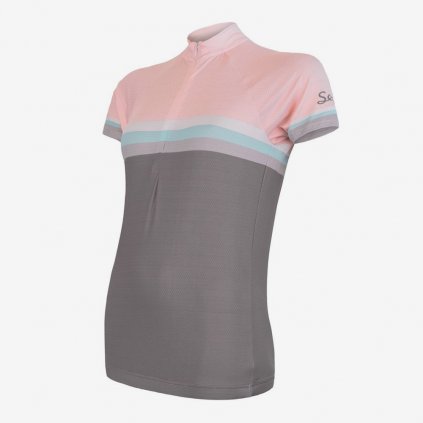 Dámský dres Sensor Cyklo Summer Stripe 1/2- šedý (Velikost M)