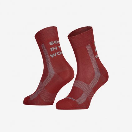 Cyklistické ponožky Maloja SternmoosM - červené (Velikost 43-46)