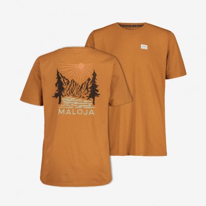 Pánské tričko Maloja BraunwurzM - Oranžové (Velikost L)