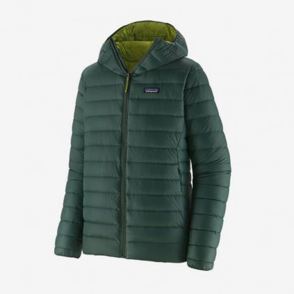 Pánská bunda Patagonia Down Sweater Hoody - Zelená (Velikost L)