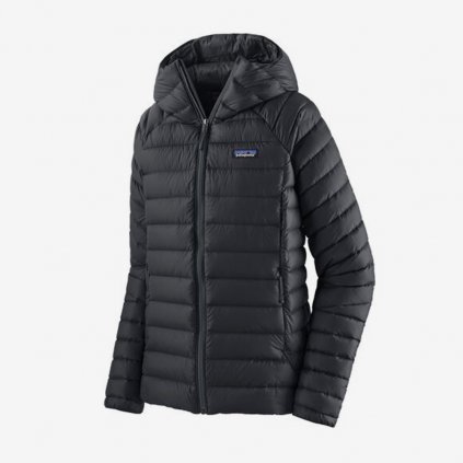 Dámská bunda Patagonia Down Sweater Hoody - Černá (Velikost XL)