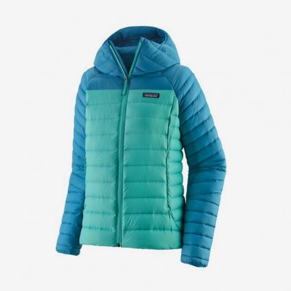 Dámská bunda Patagonia Down Sweater Hoody - Modrá (Velikost L)