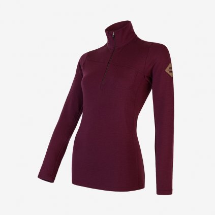 Dámské tričko Sensor Merino Extreme L/S - Červené (Velikost XL)