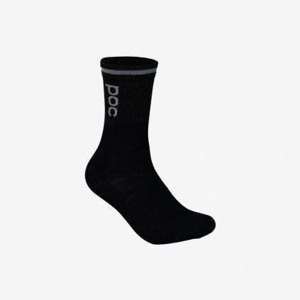Cyklistické ponožky POC Thermal Mid - Černé (Velikost S)