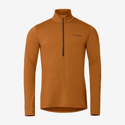 Pánský dres Vaude Livigno Halfzip II - Hnědý (Velikost XL)