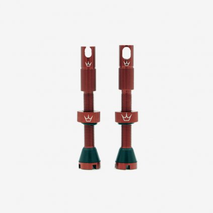 Bezdušové ventilky Peaty's X Chris King 42 mm - Červené (Velikost 42mm)
