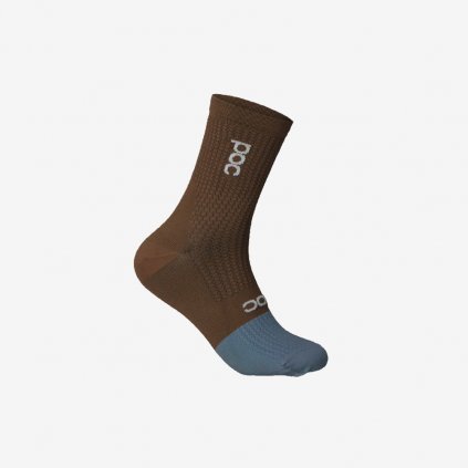 Cyklistické ponožky POC Flair Mid - Hnědé (Velikost S)