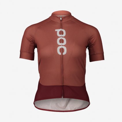 Dámský dres POC Essential Road Logo - Červený (Velikost XS)