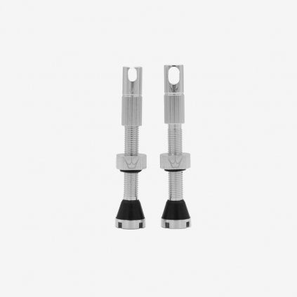 Bezdušové ventilky Peaty's X Chris King 42 mm - Stříbrné (Velikost OS)