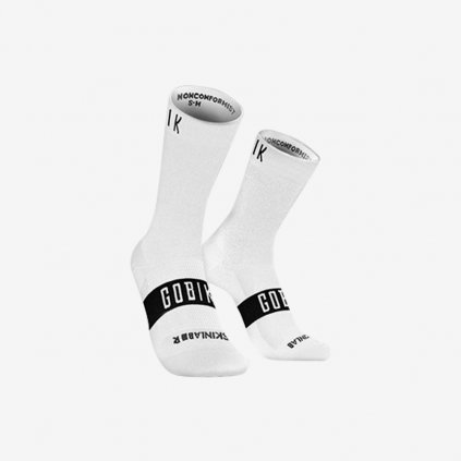Cyklistické ponožky GOBIK Pure - Bílé