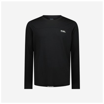 Pánské tričko Mons Royale Diversion Merino Bike Jersey LS - Černé