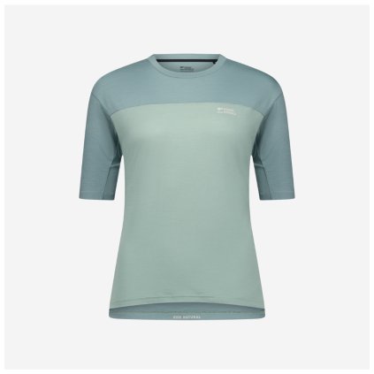 Dámské tričko Mons Royale Diversion Merino Bike Jersey SS - Modrozelené