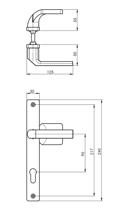 sada_klika_koule_roztec_90_mm_parametry