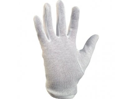 Textilní rukavice MAWA s PVC terčíky bílé, vel. 09