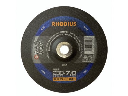 Brusný kotouč RHODIUS 230x7x22 RS2 PROline, ocel
