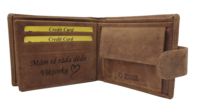 Kožená peněženka Karel