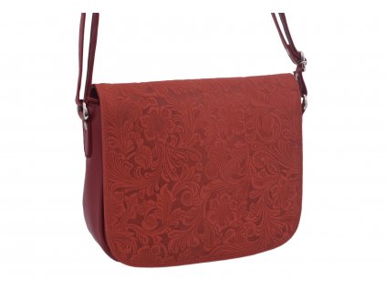 Dámská kožená crossbody kabelka