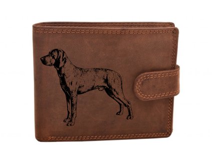 Kožená peněženka s motivem psa - Hannoverského barváře