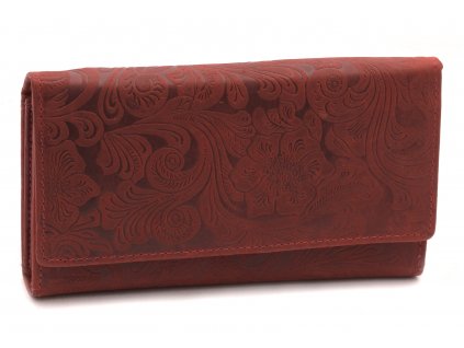 Dámská kožená peněženka červená kvalitní