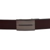 Kožený oblekový opasek hnědý