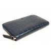 Dámská kožená zipová peněženka Croco (Barva Modrá)
