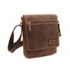Pánské kožené crossbody – hnědé