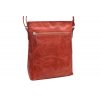 Červená  kožená kabelka