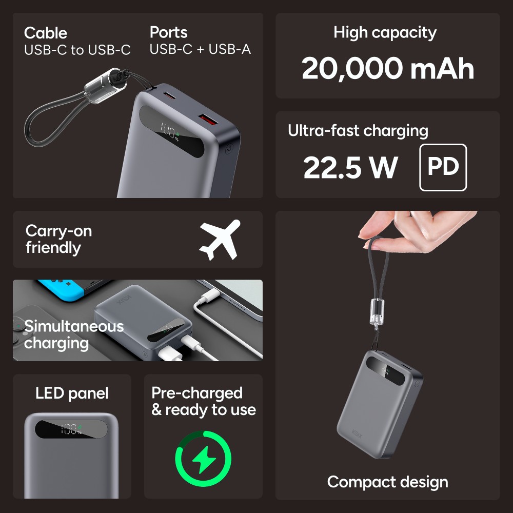 KSIX powerbanka 20 000 mAh