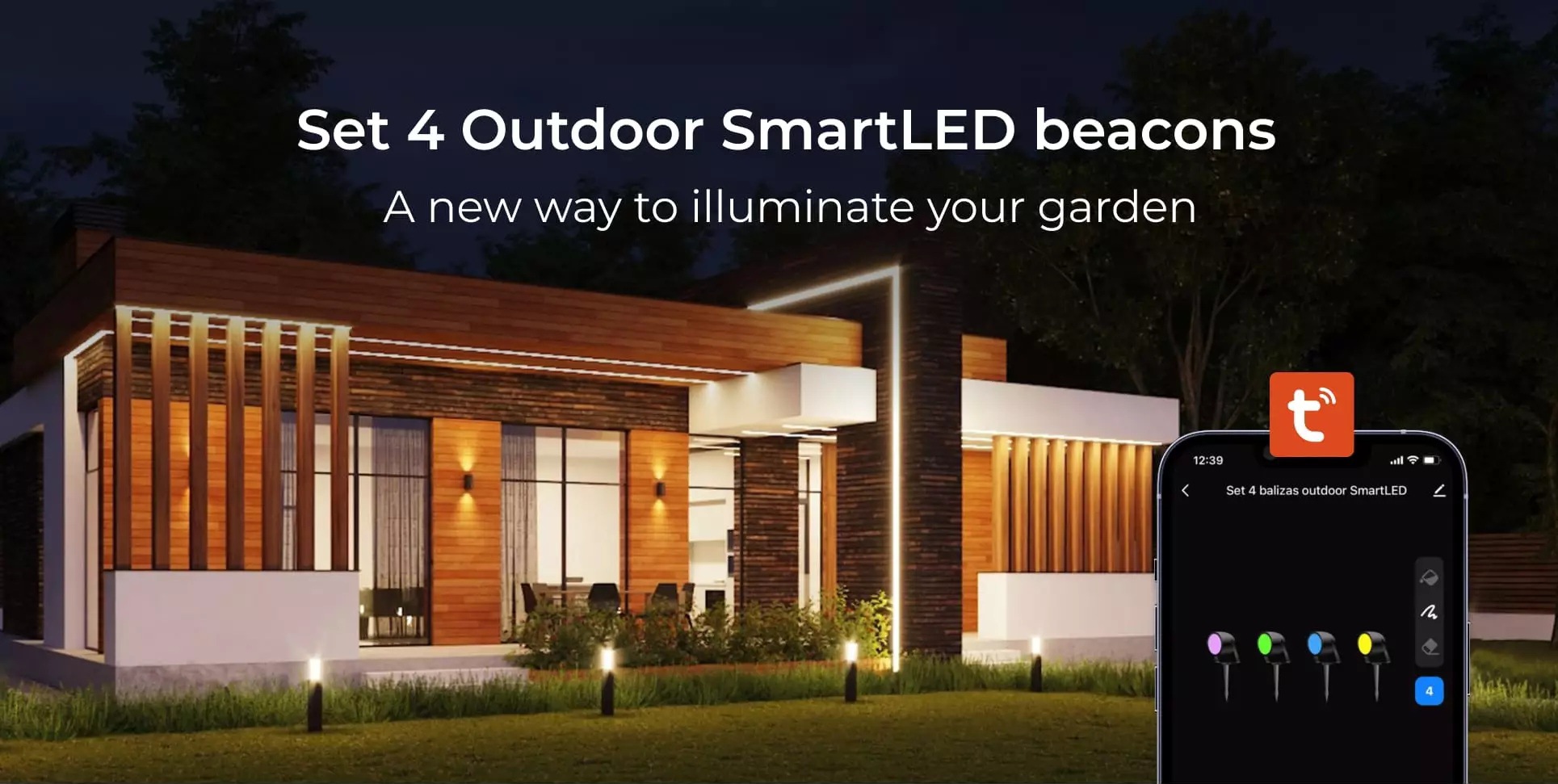 Ksix Sada 4 venkovních reflektorů