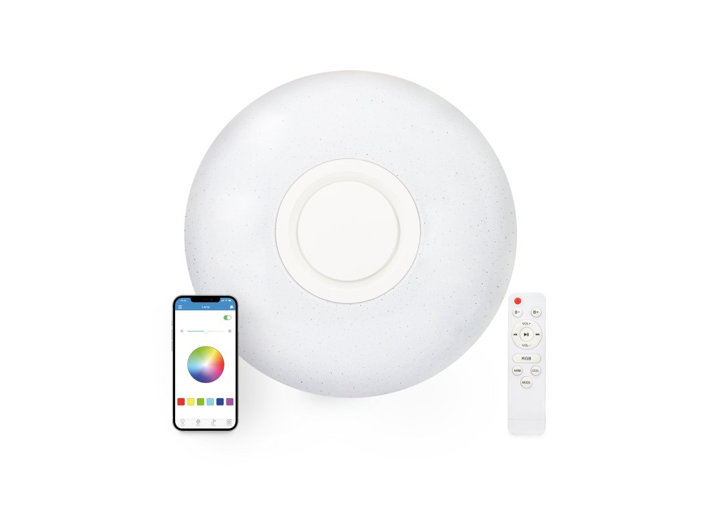 1637 6 ksix rainbow led stropni svitidlo reproduktor 40cm 30w