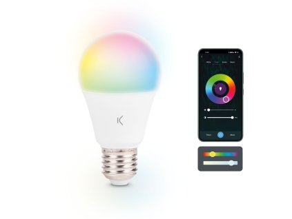 1970 ksix chytra zarovka smartled 9w 806lm a60 e27 rgb cct