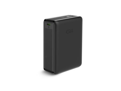 ksix nano 20000 mah powerbank pocket size power delivery 225 w usb c to usb c cable simultaneous charge black (1)