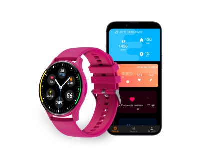 ksix core smartwatch amoled 143 display 5 days aut health and sport modes calls voice assistan