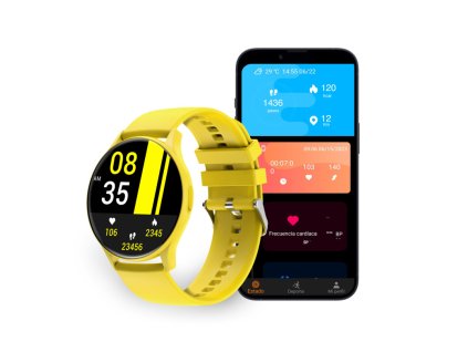 ksix core smartwatch amoled 143 display 5 days aut health and sport modes calls voice assistants