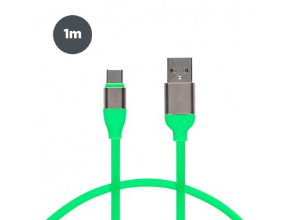 usb a to usb c contact 20 w charge and data cable fast charge 1 m green