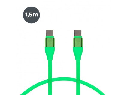 usb c to usb c contact 20 w charge and data cable fast charge 1 m gre